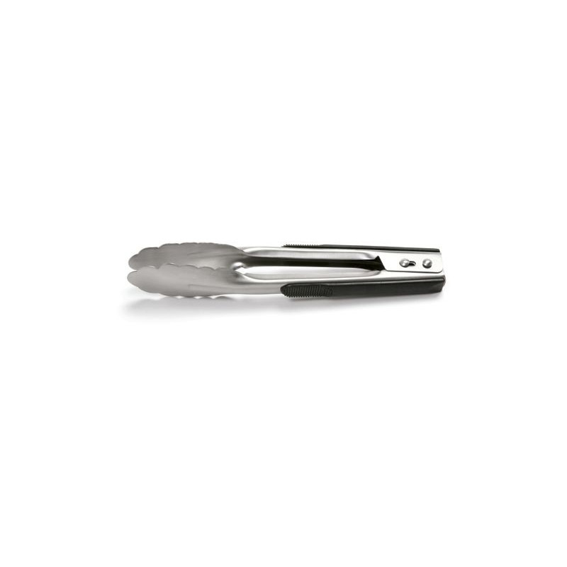 Tenaza Cocina Retractil 23Cm Inox Mango Goma Negra