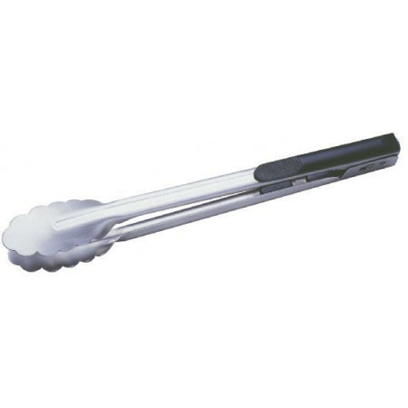 Tenaza Cocina Retractil 30Cm Inox Mango Goma Negra
