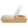 Cesta Polyrattan Rectantgular con Tapa 52.5x32.5x8cm Beige