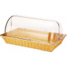 Cesta Polyrattan con Tapa Roll 52.5x32.5x8cm Beige