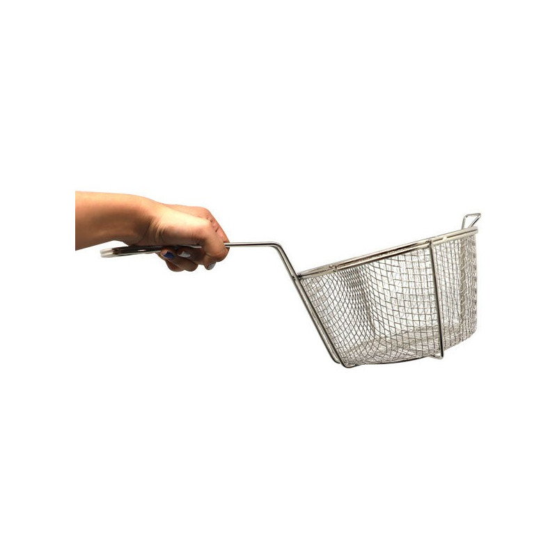 Canasto Freir Malla Gruesa Inox Rdo Ø24Cmx14Cm