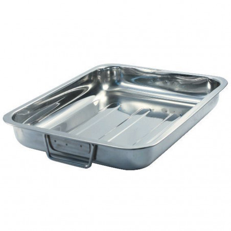 ASADERA RECT INOX 42X31X6.5CM C/ASAS ABA KMW