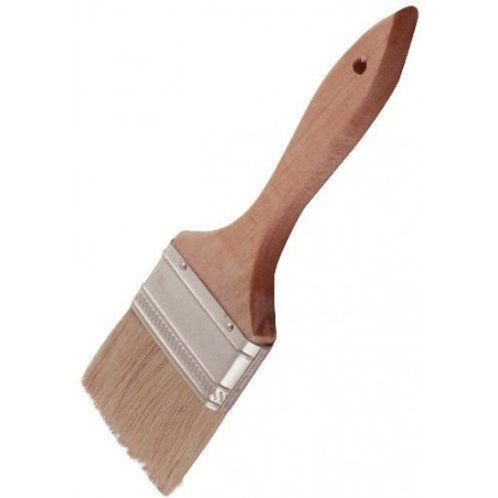 Brocha Sintetica Blanco 20X5.5Cm C/Banda Metal Madera Winco