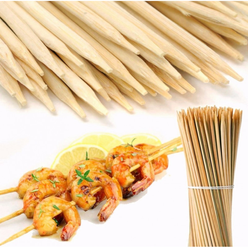Palito Brocheta 20Cm Bambu 100Un