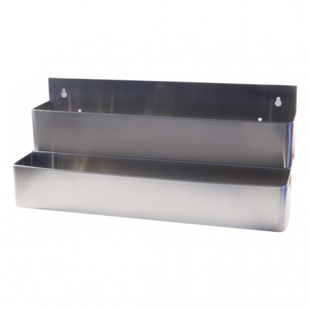 Portabotellas Mural Doble Inox 56Cm