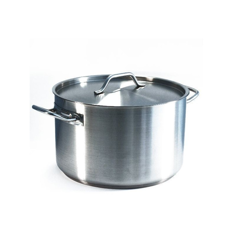 Cacerola Alta 16L Inox 1.0Mm Ø32X20Cm C/Tapa F/Difusor Big C