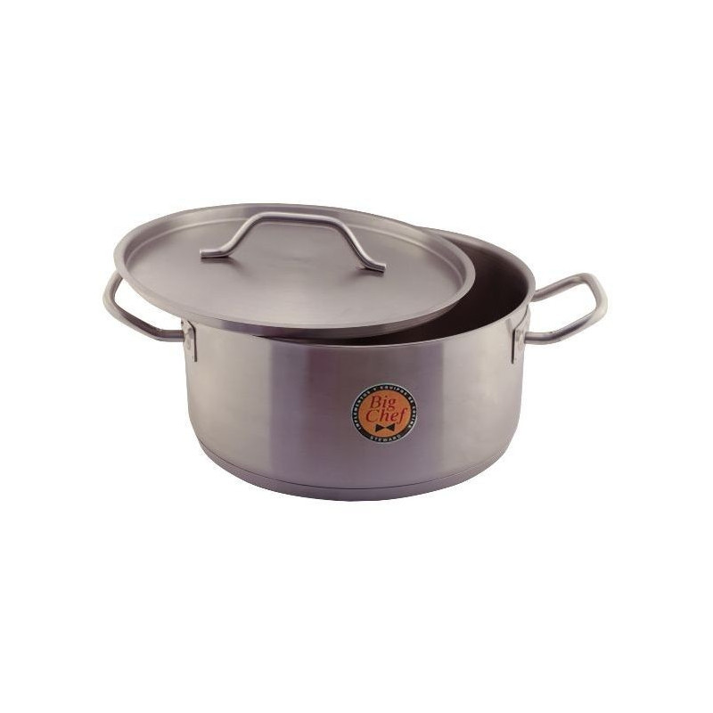 Cacerola Media Acero Inoxidable 8L Con Tapa Big Chef