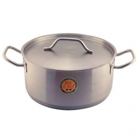 Cacerola Media Acero Inoxidable 8L Con Tapa Big Chef