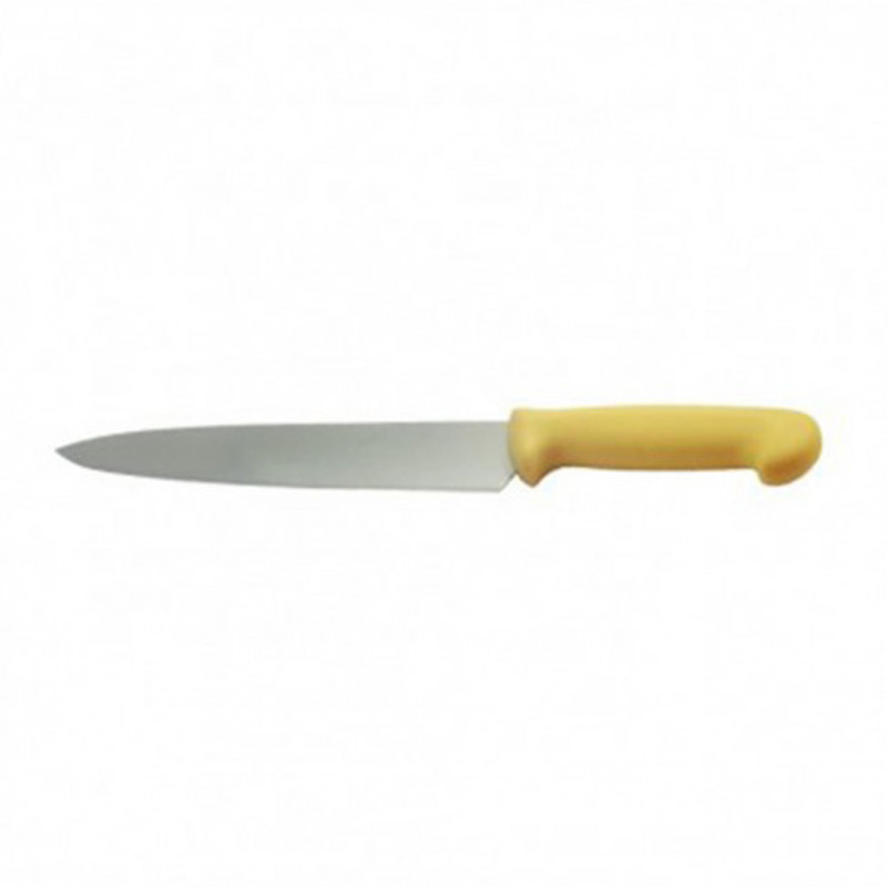 Cuchillo Cocina Medio Golpe 25 Cm Amarillo Big Chef