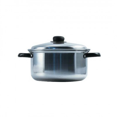 Cacerola Media 2L Alum 1.0Mm Ø18X9Cm C/Tapa