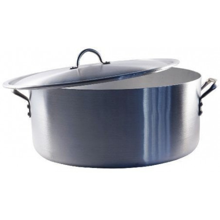 Cacerola Baja 20L Alum 2.4Mm Ø38Cm C/Tapa