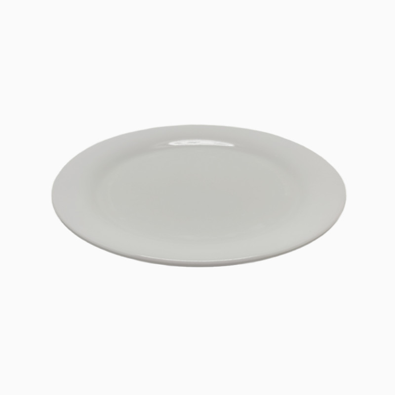 Set 6 Plato Bajo 23cm Melamina Blanco | Art