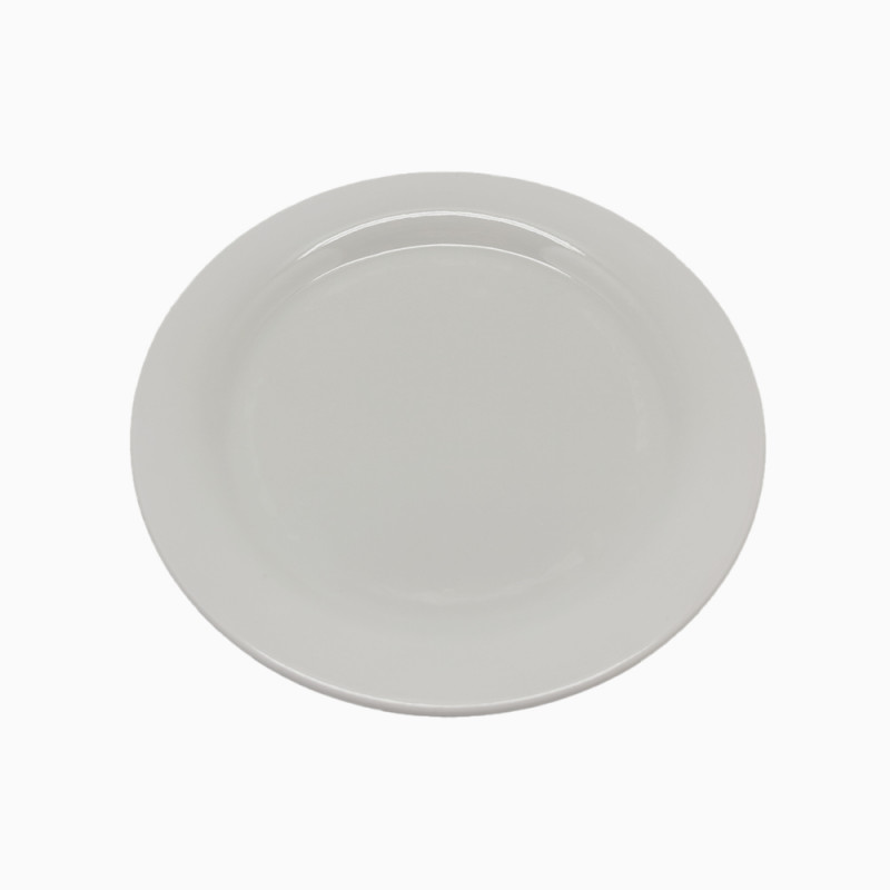 Set 6 Plato Bajo 23cm Melamina Blanco | Art