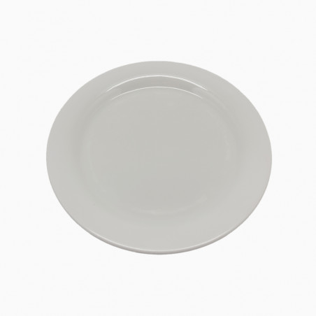 Set 6 Plato Bajo 23cm Melamina Blanco | Art
