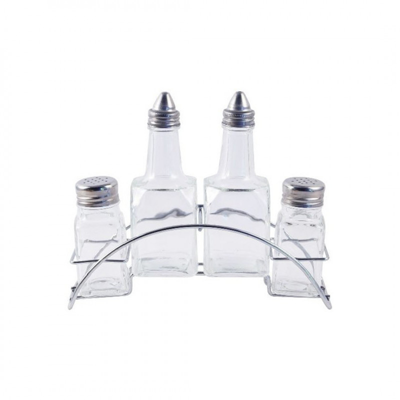 Alcuza Arc 150Ml/69Ml Vidrio Transp Set 4Pzs