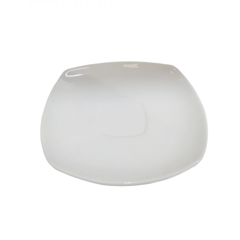 SET 6 PLATO PRISMA TE CUAD. 15CM PORC BLANCO