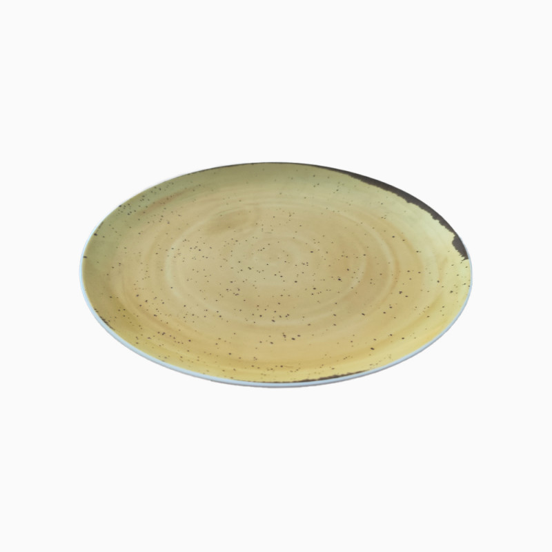 SET 3 PLATO FUSION PRES RDO 28CM PORC AMARILLO