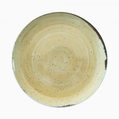 SET 3 PLATO FUSION PRES RDO 28CM PORC AMARILLO