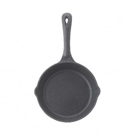 Sarten Ø16X4.5Cm Fierro Fundido 3.5Mm Esmalte Negro Big Chef