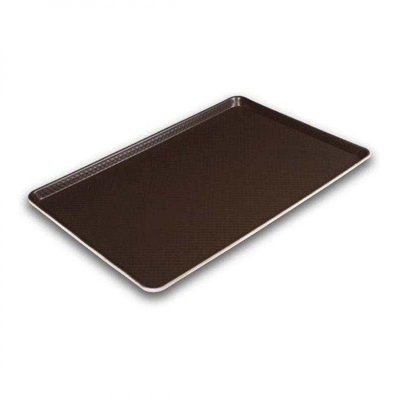 Bandeja horno corrugada aluminio antiadherente 60x40x2.5cm