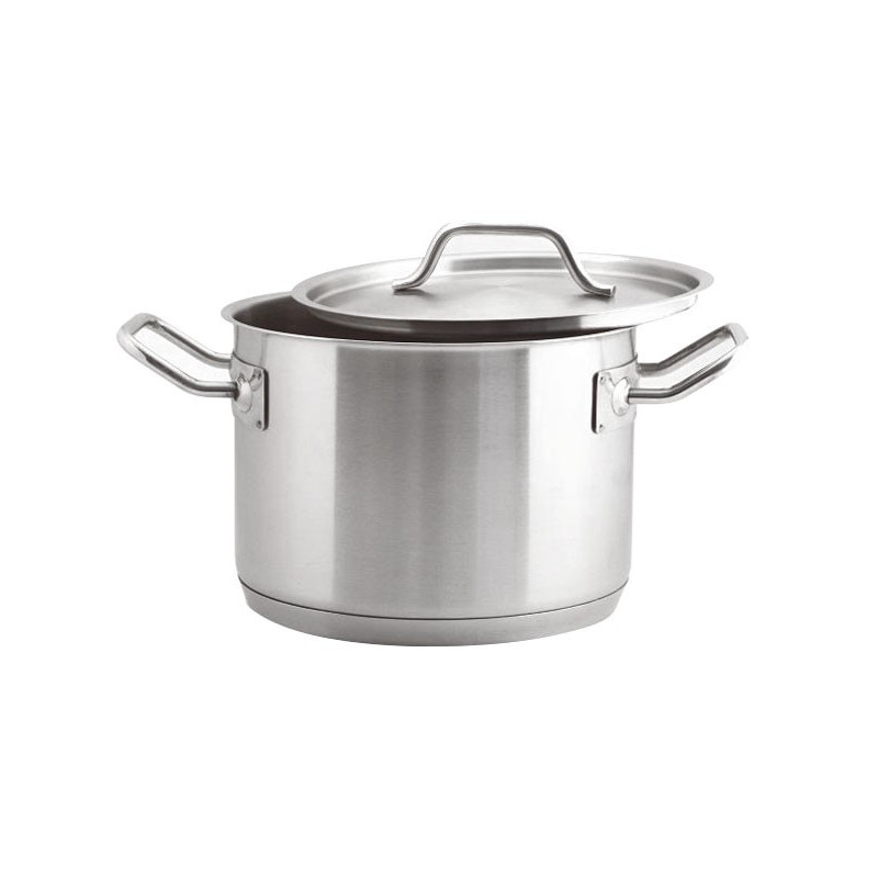 CACEROLA INOX 304 ALTA Ø20X14CM 4.4LTS C/ASAS INOX 304 0.8MM F/DIFUSOR BIG CHEF
