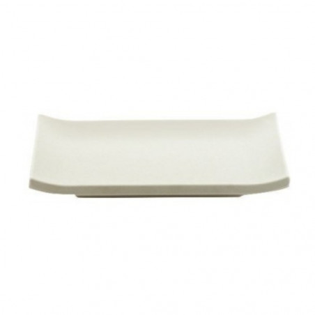 Plato Sushi Rect 22.6X9.7X3Cm Melamina Blanco