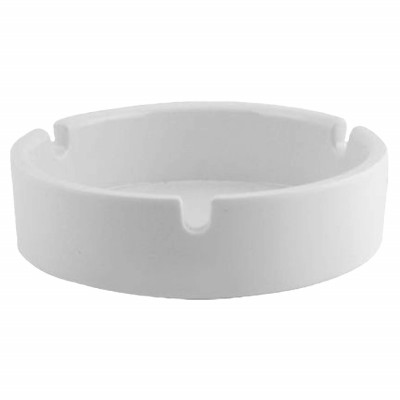 Cenicero Rdo Melamina Blanco 10.5X3Cm