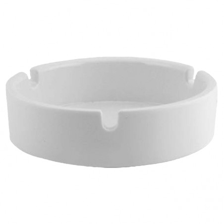 Cenicero Rdo Melamina Blanco 10.5X3Cm