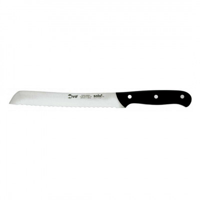 Cuchillo Cocina Pan 20Cm Negro Ivo Solo Inox