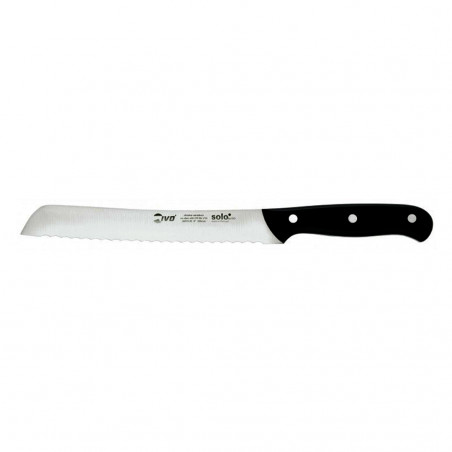 Cuchillo Cocina Pan 20Cm Negro Ivo Solo Inox