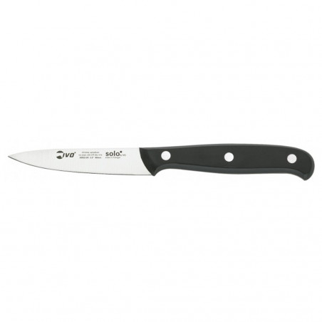Cuchillo Cocina Monda 9Cm Negro Ivo Solo Inox