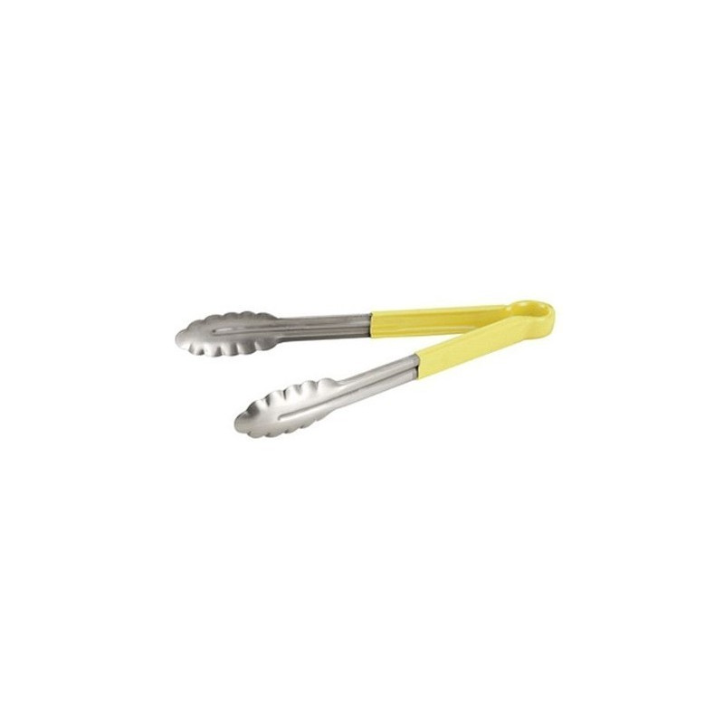 Tenaza Cocina 22Cm Inox Mango Goma Amarillo