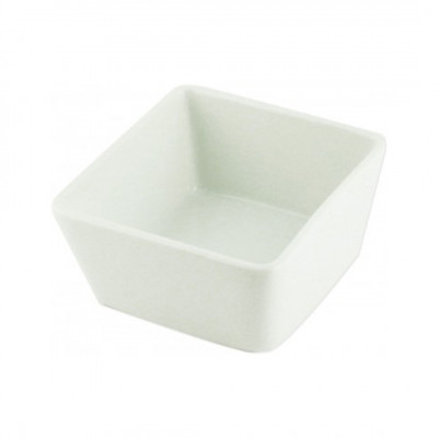Salsera Cuadrada Castello | Set 4 Pocillos Porcelana de 8,5cm