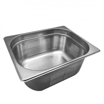 Depósito gastronorm perforado 1/2 15cm acero inoxidable 0.6mm Big Chef
