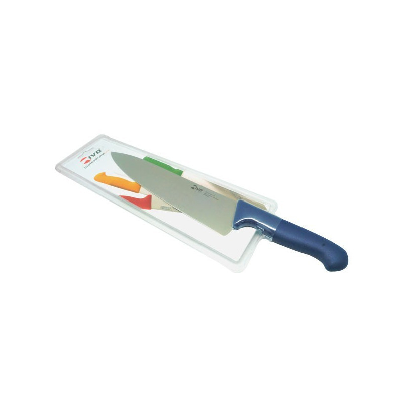 Cuchillo Cocina Medio Golpe Azul 25cm Inox (PROFESSIONAL) IVO