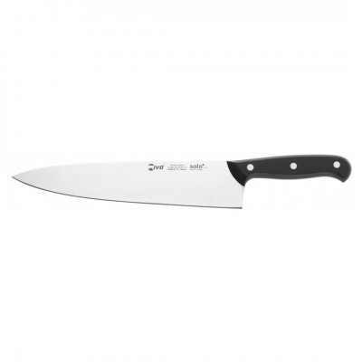 Cuchillo Cocina Medio Golpe 25Cm Negro Ivo Solo Inox