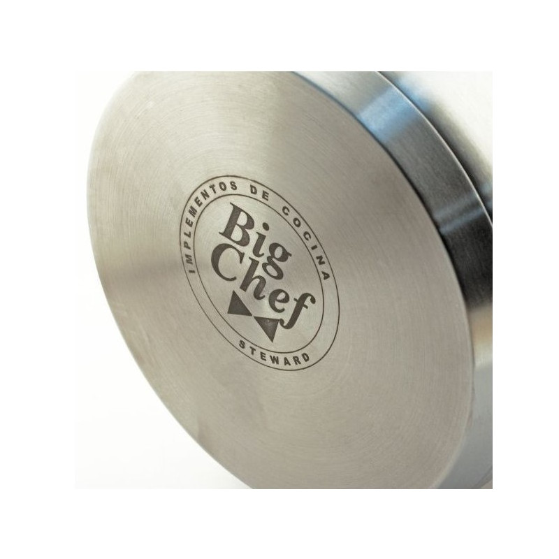 Cazo Bajo 1.9L Inox 0.8Mm Ø16X9.5Cm F/Difusor Big Chef