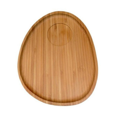 Tabla Presentacion Ovalada Bambu 24X19X1.6Cm
