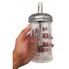 Dispensador Azucar 350Ml Vidrio Tapa C/Tubo