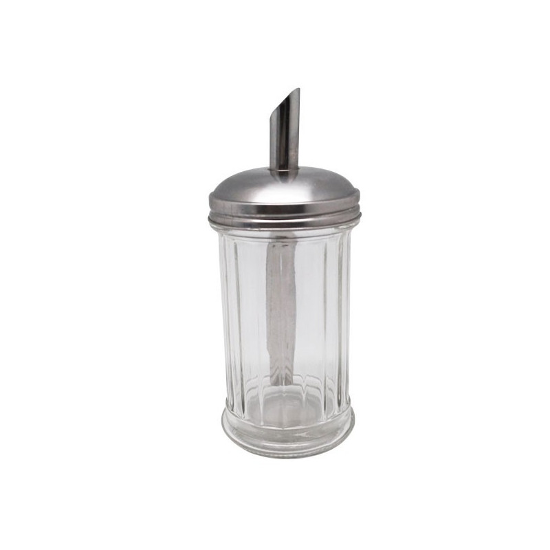 Dispensador Azucar 350Ml Vidrio Tapa C/Tubo