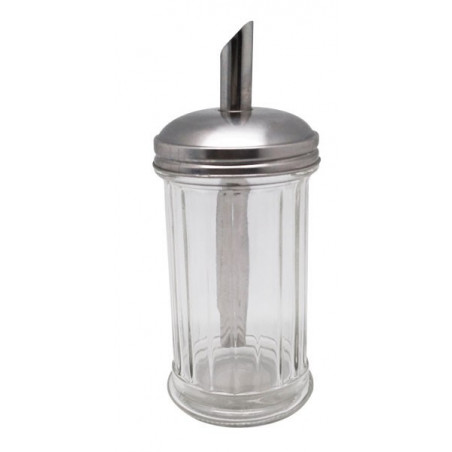 Dispensador Azucar 350Ml Vidrio Tapa C/Tubo