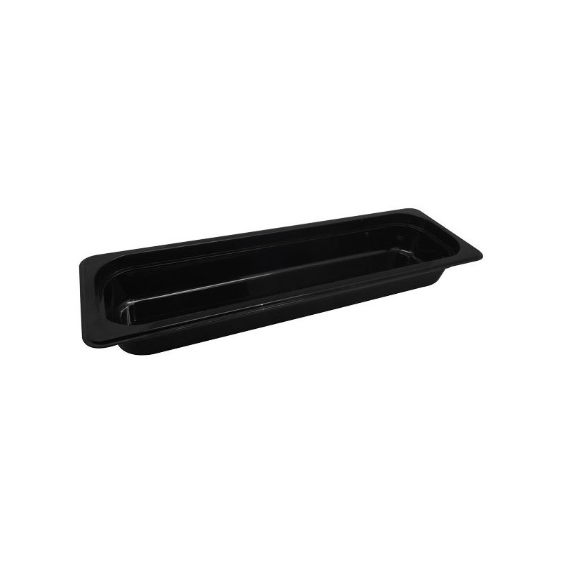 Depósito gastronorm 2/4 10cm policarbonato negro Gplast