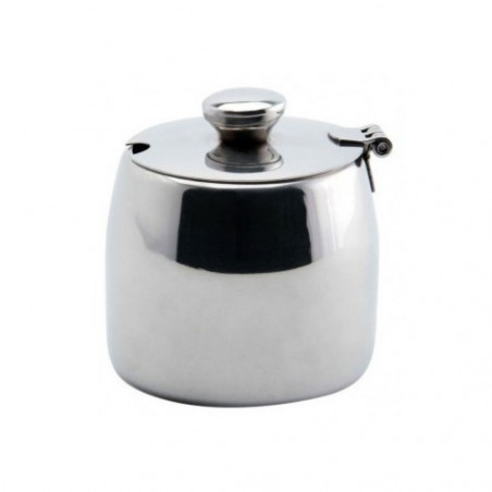 Azucarero Redondo 300ml con Tapa Bisagra Inoxidable | SUNNEX