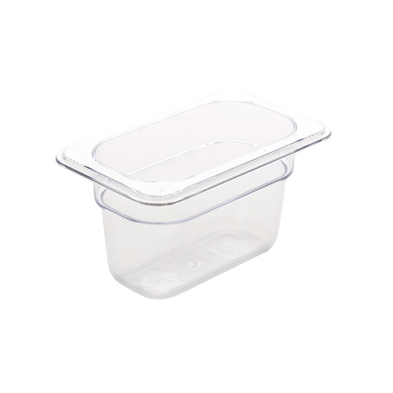 Depósito gastronorm 1/9 6.5cm policarbonato transparente Gplast