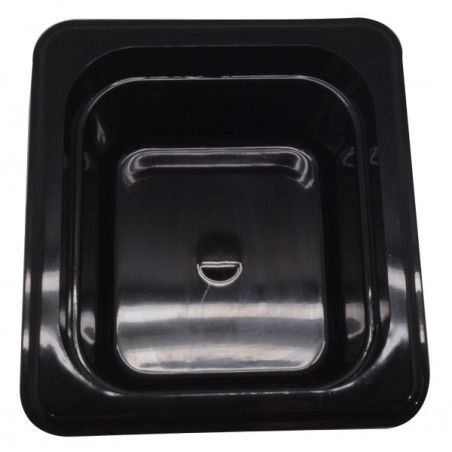 Depósito gastronorm 1/6 10cm policarbonato negro Gplast