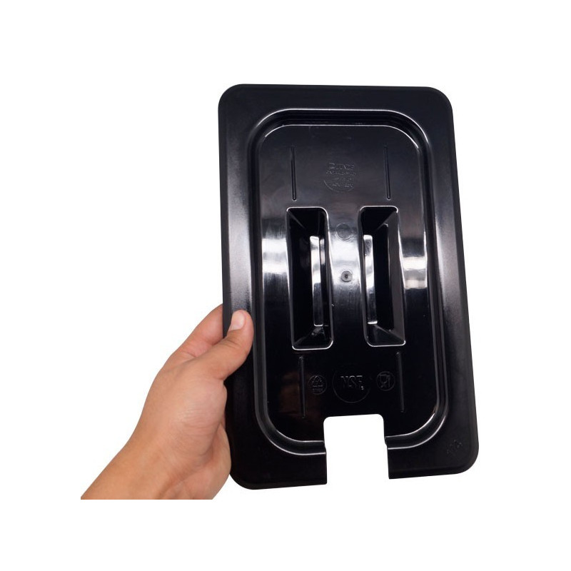 Tapa depósito gastronorm 1/4  policarbonato negro Gplast