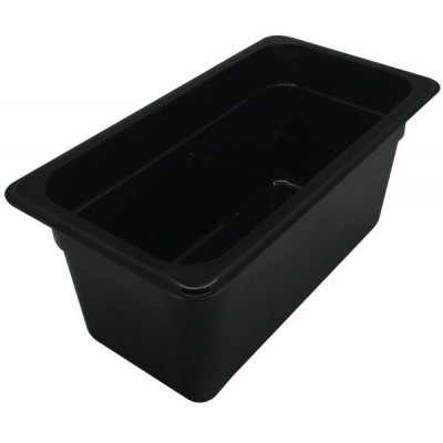 Depósito gastronorm 1/3 15cm policarbonato negro Gplast