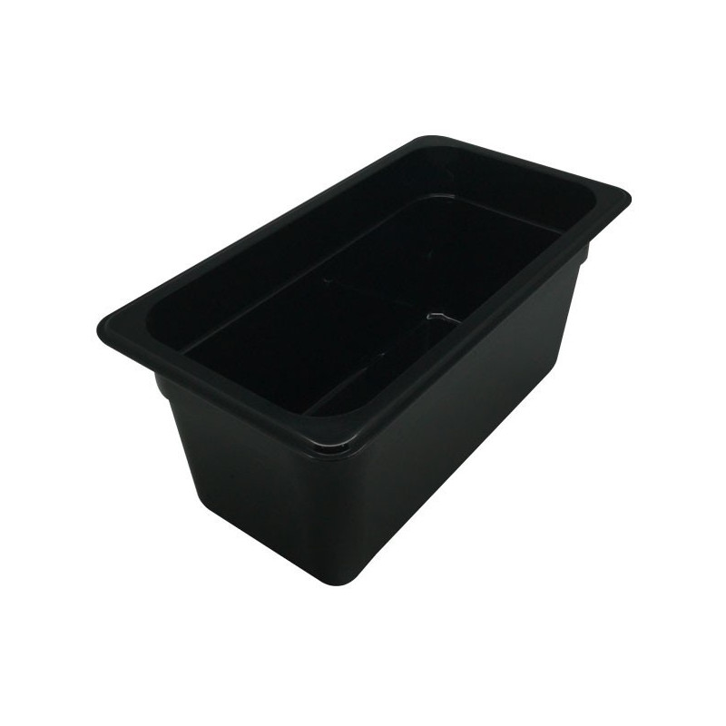 Depósito gastronorm 1/3 15cm policarbonato negro Gplast