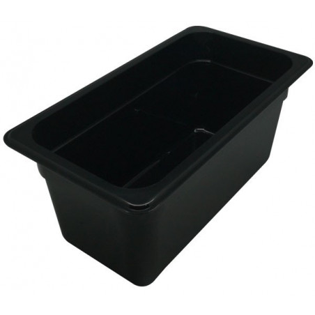 Depósito gastronorm 1/3 15cm policarbonato negro Gplast