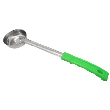 Cucharon Porcionador Inox 110Ml / 4Oz Perfo Verde